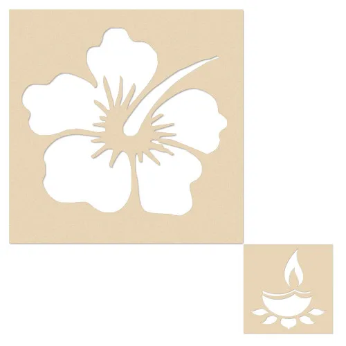 Flower Design Rangoli Stencil for Diwali