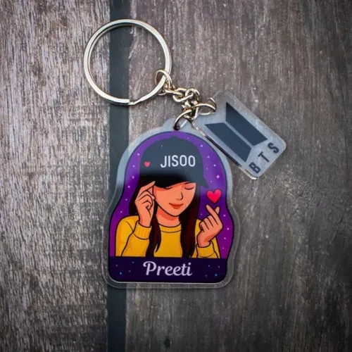 Personalized BTS Fan Keychain