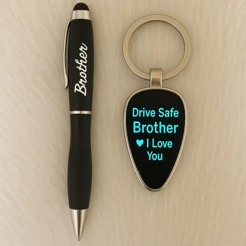Customized LED Pen and Keychain For Brother