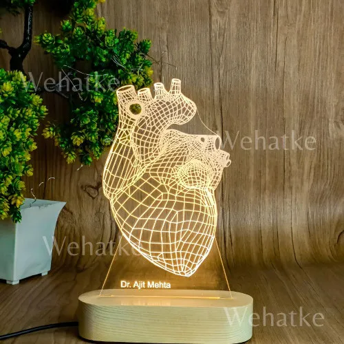 Customized 3D Illusion Lamp for Cardiologist