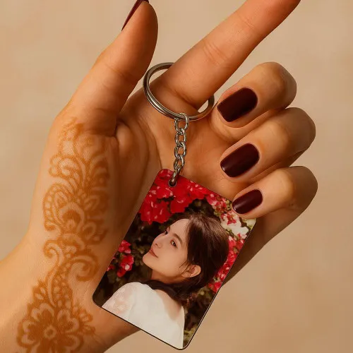 Spotify Keychain | Personalized QR Code Keyring with Photo & Song