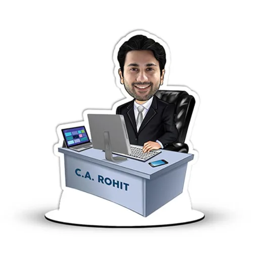 Customized Caricature Gift For CA Chartered Accountant