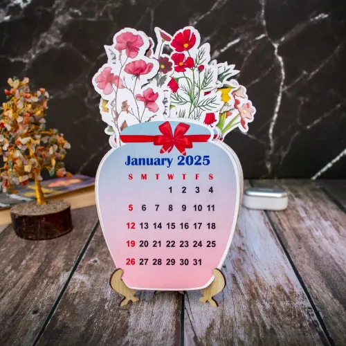 2025 Floral Desk Calendar