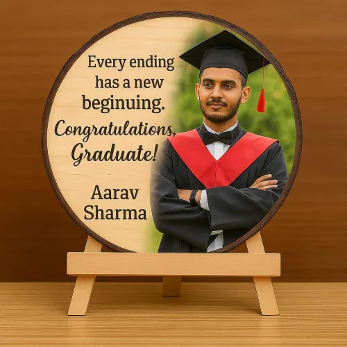 Personalized Graduation Wooden Log Slice