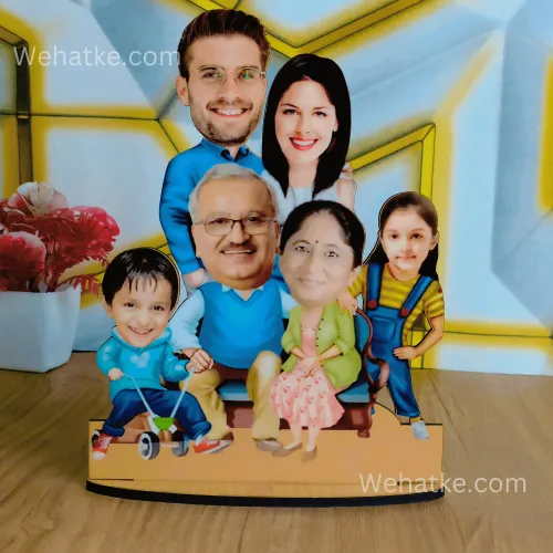 Customized Family Caricature For 6 Persons