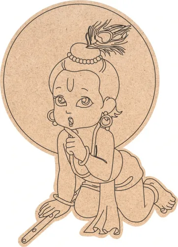 Krishna Pre Marked MDF Cutout