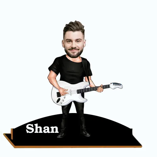 Customized Caricature For Guitarist
