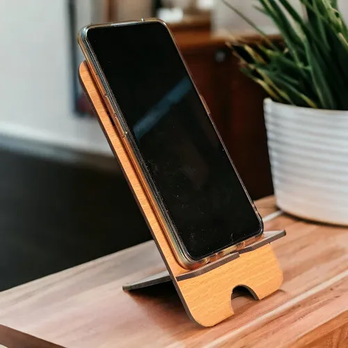 Corporate Wooden Mobile Stand with Motivational Quote