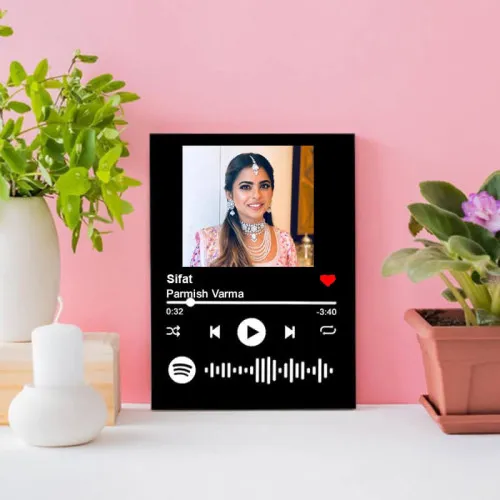Black Spotify Plaque For Sister