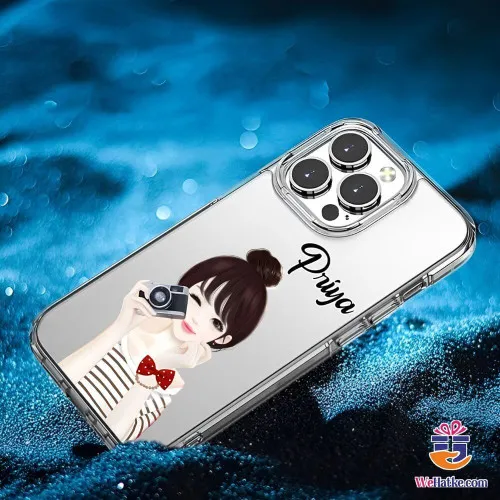 Customized Back Case For Girl With Vintage Camera