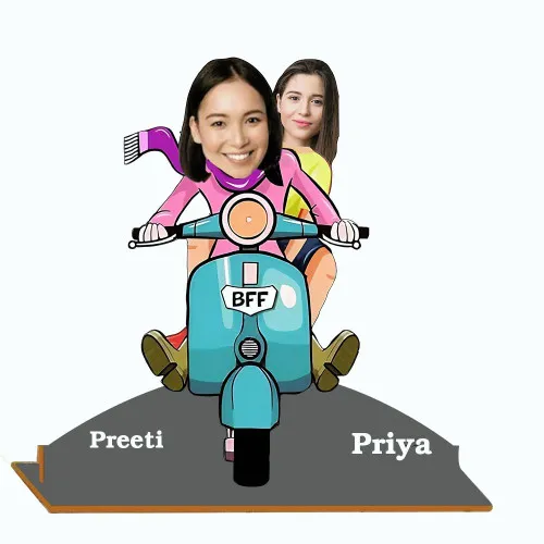 Customized Scooter Caricature For Bestie
