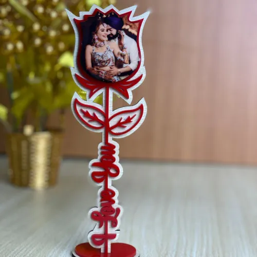 Customized Rose with photo for couple on valentine