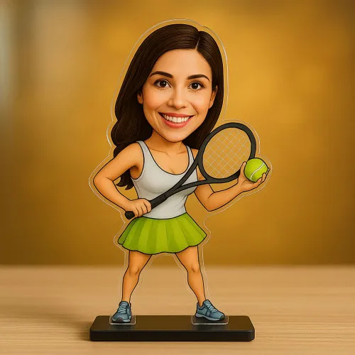 Customized Tennis Player Caricature Standee