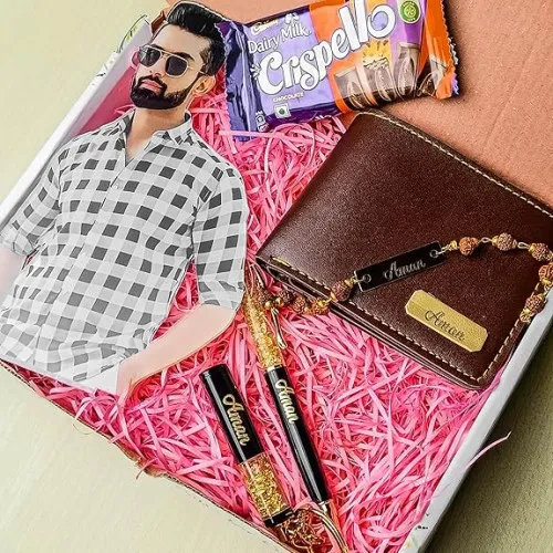 Personalized Rakhi Gift Set For Brother