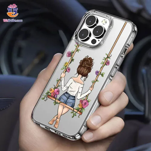 Customized Back Case For girl on Swing