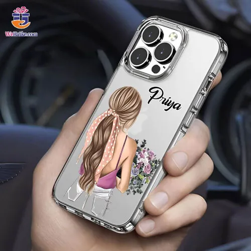 Customized Back Case For Girl With Flowers