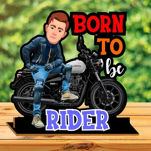 Biker-Themed Tabletop Stand