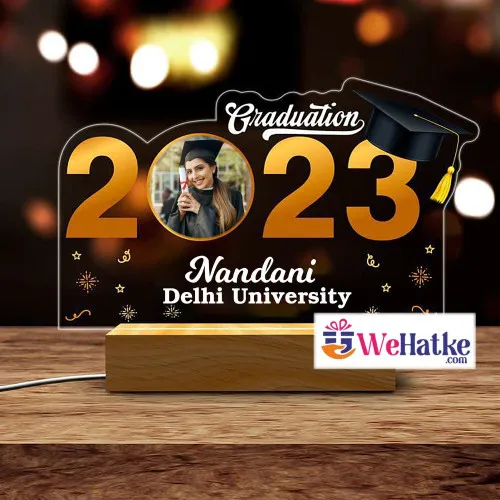 Graduation Year Lamp With Name & Photo