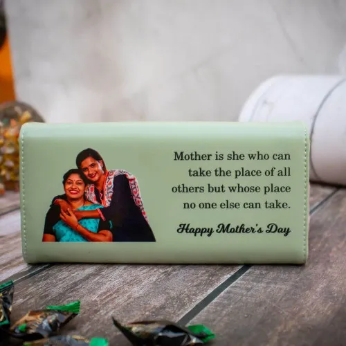 Personalized Vegan Leather Photo Wallet for Mom