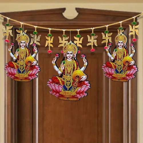 Paper Hanging Laxmi Maa for Diwali Decoration Pack Of 10