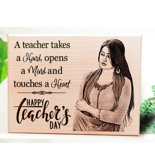 Wooden Plaque Teachers Day Gift for Mam
