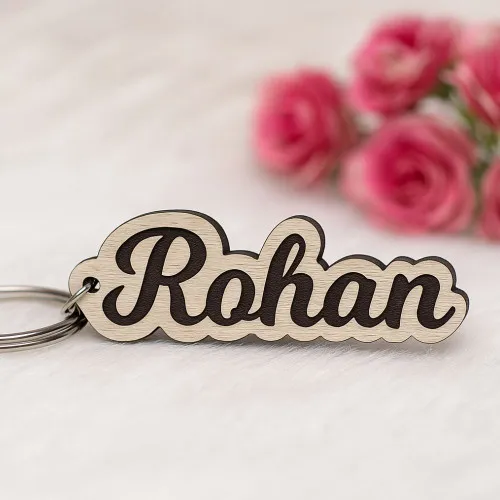 Name cuting & engrave keychain
