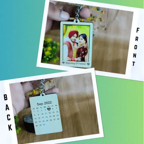 Customized Keychain Photo Msg And Date