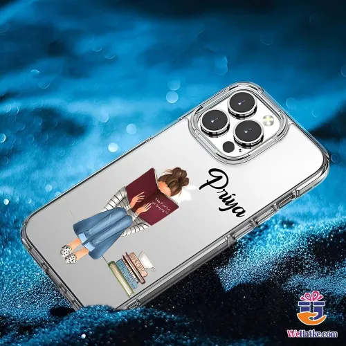 Customized Back Case For Girl Book Lover