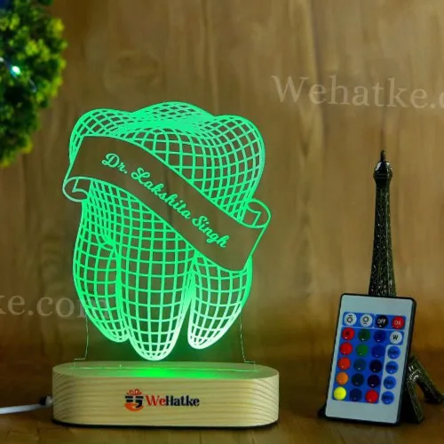 Customized Dentist teeth frame with name