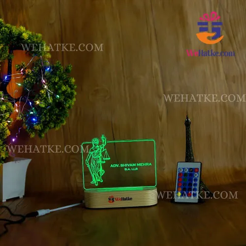 Customized 3D illusion lamp for Lawyers & advocates