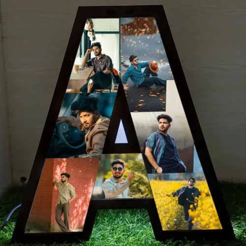 Personalized A-Shape LED Photo Frame for Brother