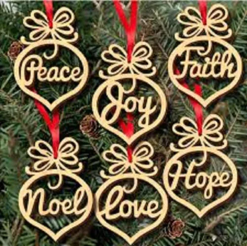 Wooden Christmas Tree Decoration Ornament