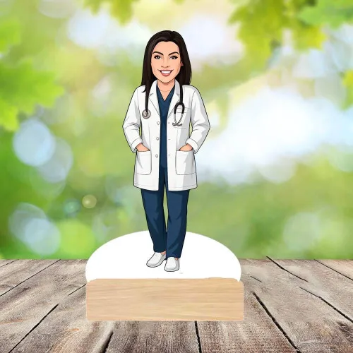Custom Doctor Wooden Standee Caricature