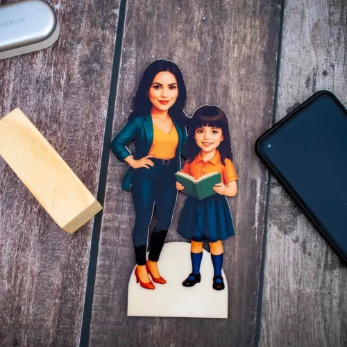 Personalized Mom Daughter Caricature