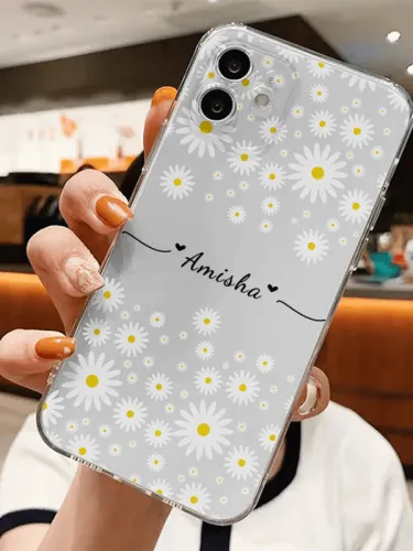 Flower Design with Name Phone Cover