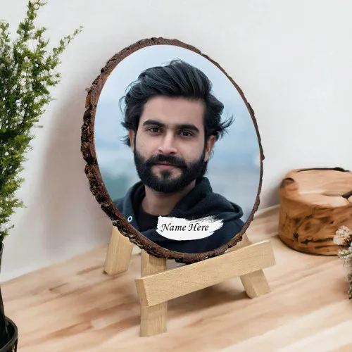 Personalized Wooden Log Frame For Mens