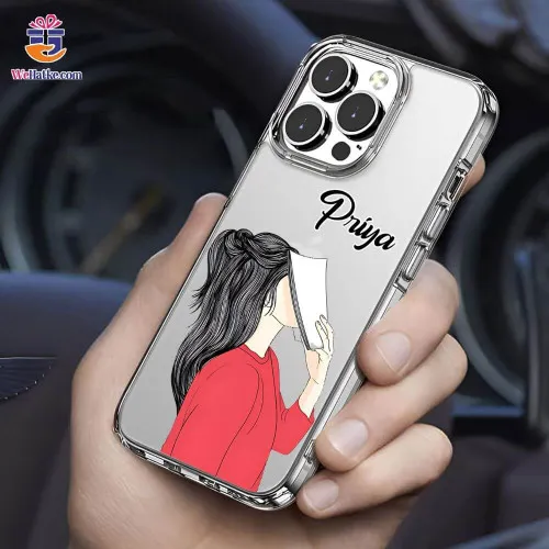 Customized Back Case For Girl With Book